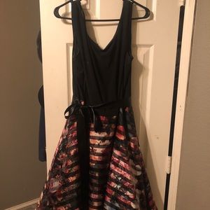 formal floral plus size dress